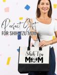 Shih Tzu Dog Mom Canvas Tote Bag