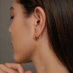 Dachshund Hoop Earrings in Gold Plated Silver