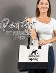 Schnauzer Tote Bag with Zipper and Strap