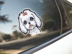 Maltese Puppy Dog Sticker for Dog Lovers