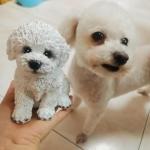 Bichon Frise & Maltese Outdoor Dog Statue