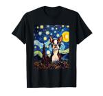 Boston Terrier Starry Night Art T-Shirt