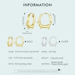 Dachshund Hoop Earrings in Gold Plated Silver