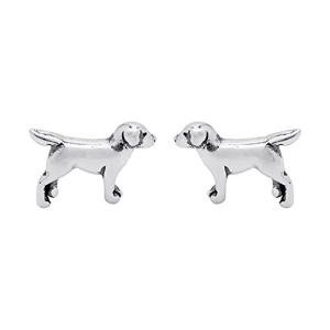 Sterling Silver Labrador Retriever Dog Earrings