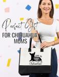 Chihuahua Dog Mom Canvas Tote Bag