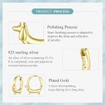 Dachshund Hoop Earrings in Gold Plated Silver