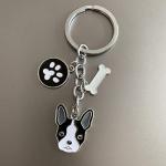 Boston Terrier Dog Keychain Bag Charm