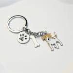 Adorable Jack Russell Dog Keychain Charm