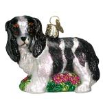 King Charles Spaniel Glass Ornament for Holiday Decor