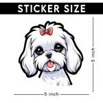 Maltese Puppy Dog Sticker for Dog Lovers