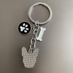 Boston Terrier Dog Keychain Bag Charm