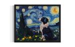 Border Collie Starry Night Art Print