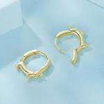 Dachshund Hoop Earrings in Gold Plated Silver