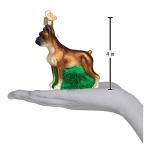 Boxer Dog Glass Blown Christmas Ornament