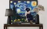 Border Collie Starry Night Art Print