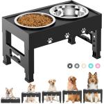 Adjustable Elevated Dog Bowls with Stainless Steel Set