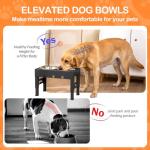 Adjustable Elevated Dog Bowls with Stainless Steel Set