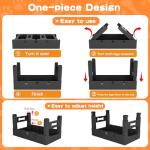 Adjustable Elevated Dog Bowls with Stainless Steel Set