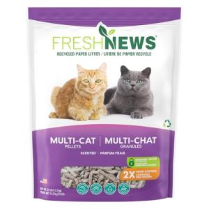 Fresh News Non-Clumping Paper Cat Litter, 25 lbs