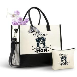 Aussie Shepherd Canvas Tote Bag for Dog Lovers