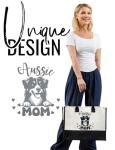 Aussie Shepherd Canvas Tote Bag for Dog Lovers