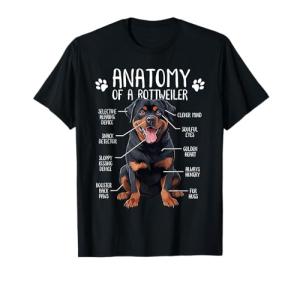 Funny Rottweiler Anatomy T-Shirt for Dog Lovers