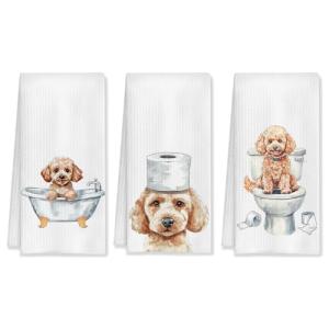 Cute Poodle Hand Towel Set for Dog Lovers