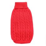 Cozy Red Dog Sweater with Turtleneck, X-Small