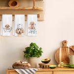 Cute Poodle Hand Towel Set for Dog Lovers