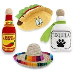 Fiesta Dog Chew Toys - Baja Ponchos 4 Pack