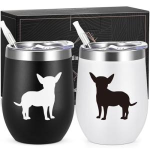 Chihuahua Silhouette Wine Tumblers for Dog Lovers