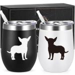Chihuahua Silhouette Wine Tumblers for Dog Lovers