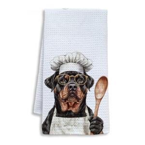 Funny Rottweiler Chef Kitchen Towels Set