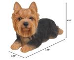 Yorkshire Terrier Lying Down Resin Statue