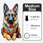 German Shepherd Wooden Puzzle - Fun Gift Idea