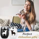 Chihuahua Silhouette Wine Tumblers for Dog Lovers