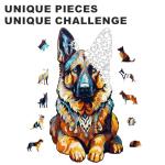 German Shepherd Wooden Puzzle - Fun Gift Idea