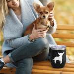 Chihuahua Silhouette Wine Tumblers for Dog Lovers