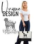 Rottweiler Canvas Tote Bag with Zipper Closure