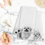 Cute Shih Tzu Hand Towels Set of 2