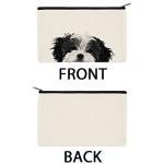 Shih Tzu Dog Canvas Makeup Bag and Organizer