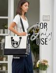 Rottweiler Canvas Tote Bag with Zipper Closure