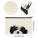 Shih Tzu Dog Canvas Makeup Bag and Organizer