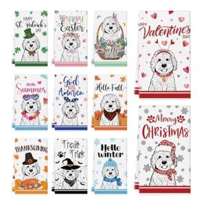 11-Piece Doodle Dog Kitchen Towel Set