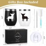Chihuahua Silhouette Wine Tumblers for Dog Lovers