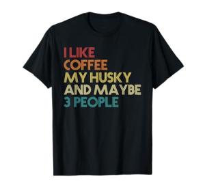 Siberian Husky Coffee Lover Vintage T-Shirt