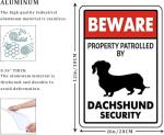 Dachshund Security Sign for Pet-Friendly Spaces