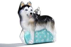 Siberian Husky Glass Ornament for Dog Lovers