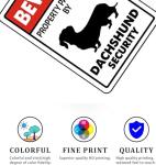 Dachshund Security Sign for Pet-Friendly Spaces