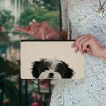Shih Tzu Dog Canvas Makeup Bag and Organizer